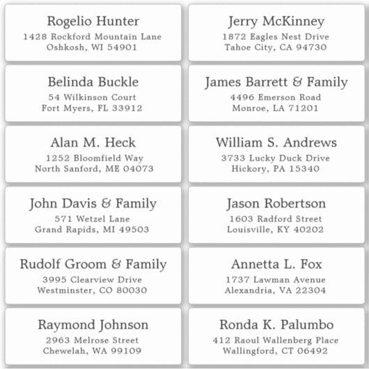  trouwgastensticker voor adresetiketten sticker (Voorkant)