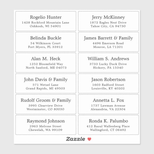  trouwgastensticker voor adresetiketten sticker (Vel)