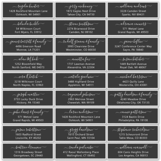  trouwgastensticker voor adresetiketten sticker (Voorkant)