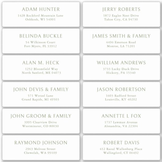  trouwgastensticker voor adresetiketten sticker (Voorkant)