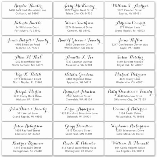  trouwgastensticker voor adresetiketten sticker (Voorkant)