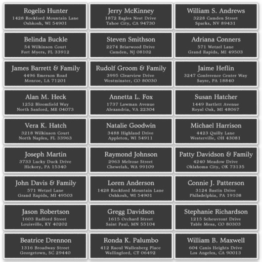  trouwgastensticker voor adresetiketten sticker (Voorkant)