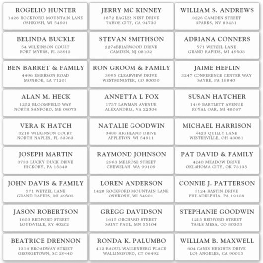  trouwgastensticker voor adresetiketten sticker (Voorkant)