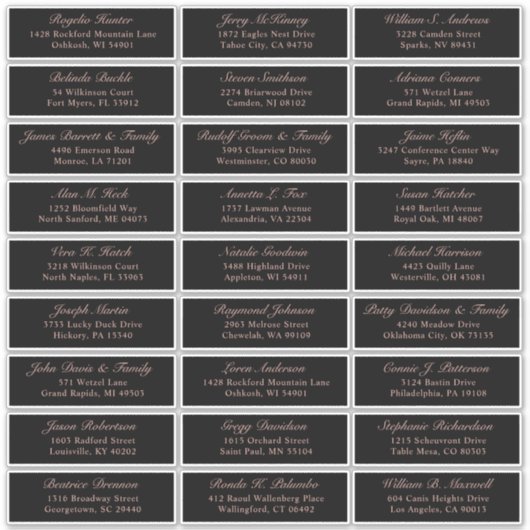  trouwgastensticker voor adresetiketten sticker (Voorkant)