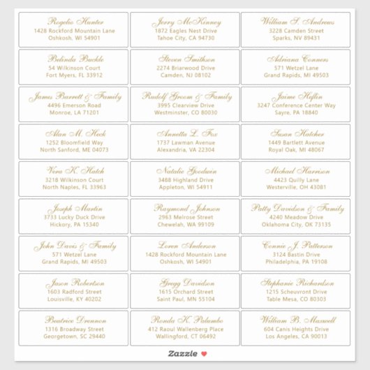 trouwgastensticker voor adresetiketten sticker (Vel)