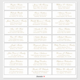  trouwgastensticker voor adresetiketten sticker