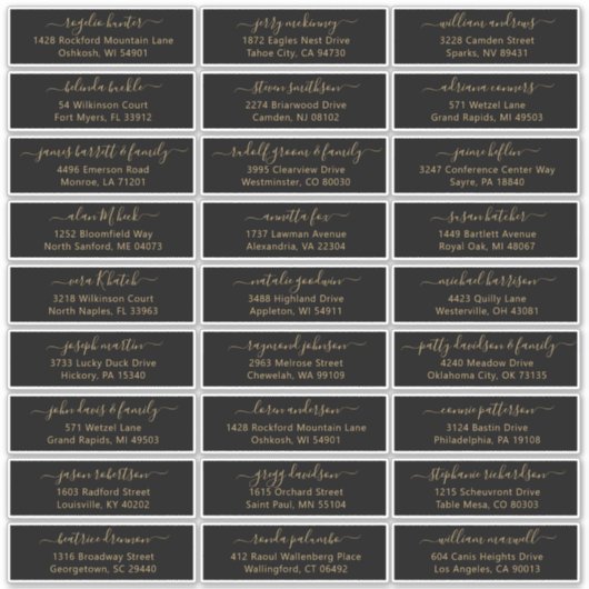  trouwgastensticker voor adresetiketten sticker (Voorkant)
