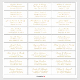  trouwgastensticker voor adresetiketten sticker