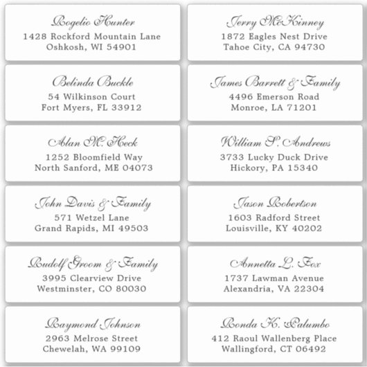  trouwgastensticker voor adresetiketten sticker (Voorkant)