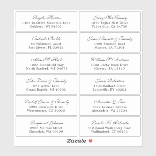  trouwgastensticker voor adresetiketten sticker (Vel)