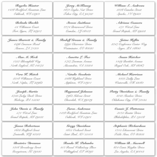  trouwgastensticker voor adresetiketten sticker (Voorkant)