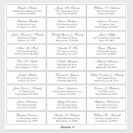  trouwgastensticker voor adresetiketten sticker