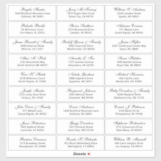 trouwgastensticker voor adresetiketten sticker (Vel)