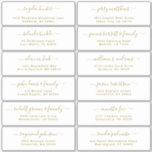 trouwgastensticker voor adresetiketten sticker<br><div class="desc">Eenvoudig te personaliseren,  namen en adressen / stickers met het label voor het verzendadres van een bruiloft voor gasten.</div>