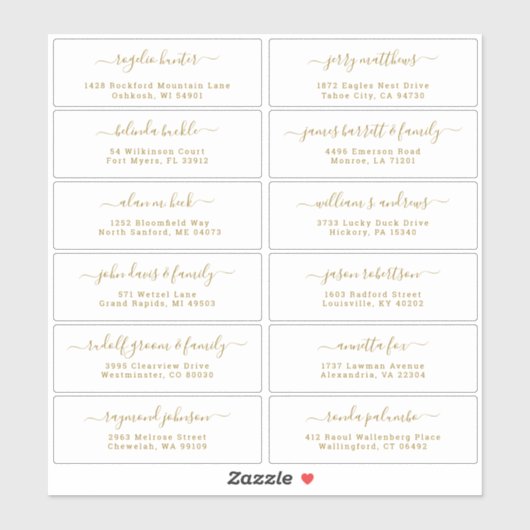  trouwgastensticker voor adresetiketten sticker (Vel)