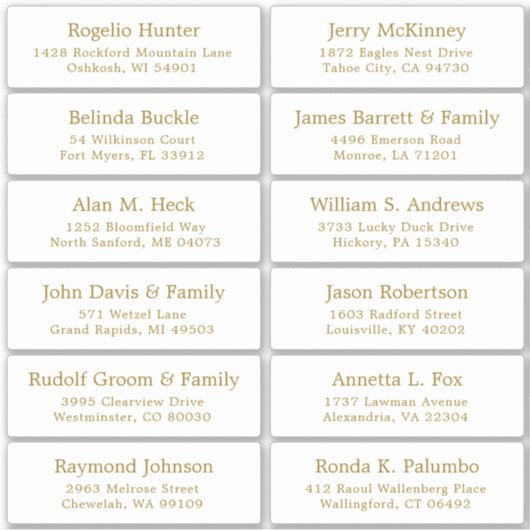 trouwgastensticker voor adresetiketten sticker (Voorkant)