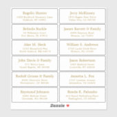 trouwgastensticker voor adresetiketten sticker (Vel)