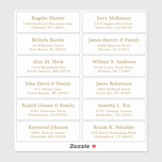  trouwgastensticker voor adresetiketten sticker (Vel)