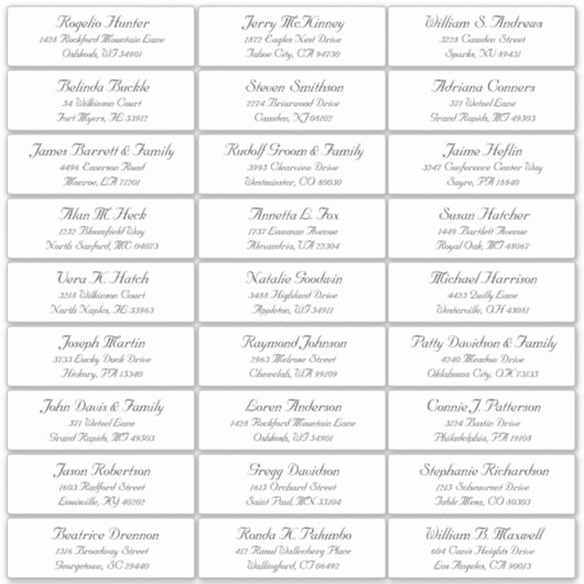  trouwgastensticker voor adresetiketten sticker (Voorkant)