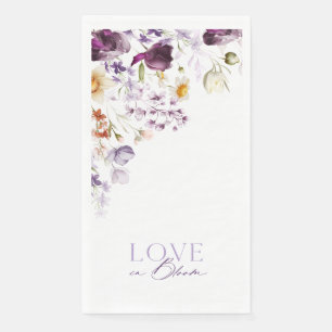 Trouwgasthanddoek Love in Bloom Bloemstuk Servet
