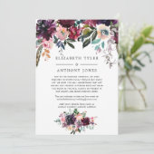 Trouwgastlijst Bordeaux wijn gereduceerd Aankondiging (Staand voorkant)