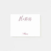 Trouwgastvrouw Wit en Bourgondië Post-it® Notes (Voorkant)