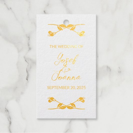 Trouwgebruik-Folie Geschenklabels Cadeaulabels (Voorkant)