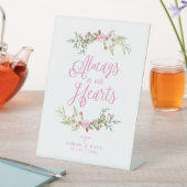 Trouwgedenktafel Floral Motivatie Quote Reclamebord Met Voetstuk (Insitu)