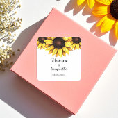 Trouwgeel Bloemen Zonnebloem Vierkante Sticker
