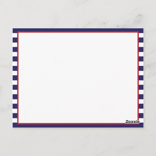 Trouwgeheugen Briefkaart Modern blauw nautisch Zee (Achterkant)