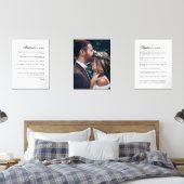 Trouwgeloften en foto's van het echtpaar muurkunst sets (Slaapkamer)