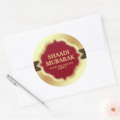 Trouwgelukwensen Shaadi Mubarak Sticker (Envelop)