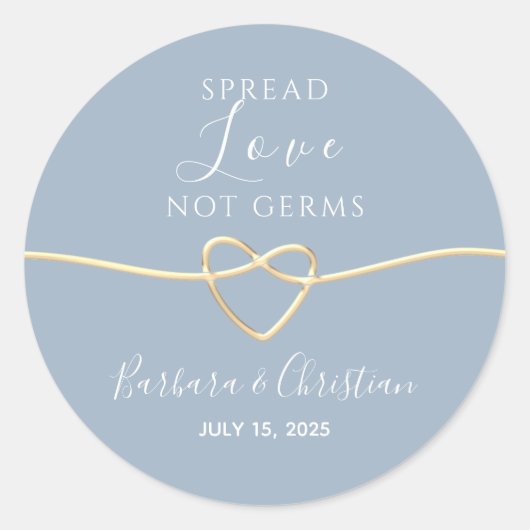 Trouwgeschenk Verdeel Liefde Ronde Sticker (Voorkant)