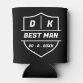 Trouwgetuige aangepaste initialen en datum bruilof blikjeskoeler (Achterkant)