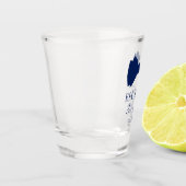 Trouwgetuige Blauwe Vlinderdas Shot Glas (Links)