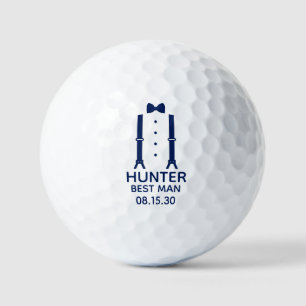 Trouwgetuige Bretels met Vlinderdas Golfballen