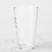 Trouwgetuige Cadeau Monogram Beginletters Trouwen Glas (Links)