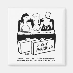 Trouwgetuige Cadeau - Trouwnacht met Bruid & Bruid Magneet
