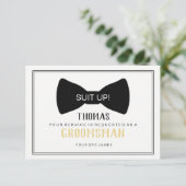 Trouwgetuige kaart - Black Tie (Staand voorkant)