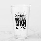 Trouwgetuige Naam Trouwcadeau Bierglas Glas (Voorkant)