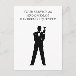 Trouwgetuige of bruidsjonker uitnodigingskaart uitnodiging briefkaart