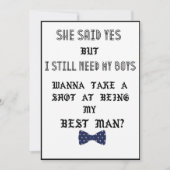 Trouwgetuige of getuige van de bruidegom Huwelijks Kaart (Voorkant)