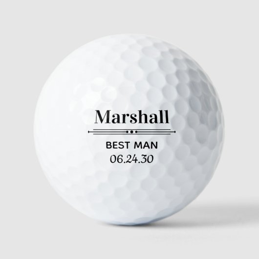 Trouwgetuige Persoonlijk Golfballen (Voorkant)