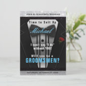 Trouwgetuige Tuxedo Uitnodiging Pak Jezelf (Staand voorkant)