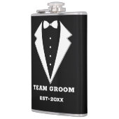 Trouwgetuige Voorstel Glas, Team Bruidegom Geperso Heupfles (Links)