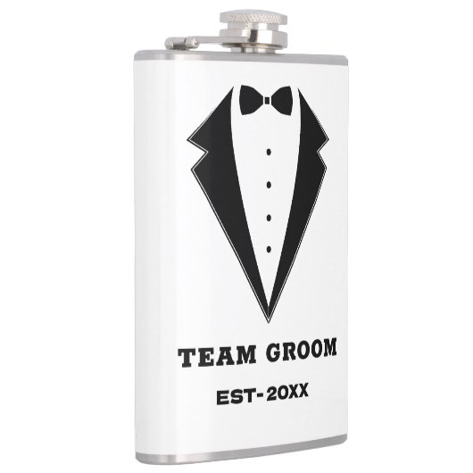 Trouwgetuige Voorstel Glas, Team Bruidegom Persoon Heupfles (Rechts)