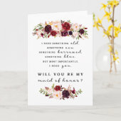 Trouwgetuige voorstelkaart, Vouwkaart Kaart (Gele Bloem)