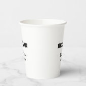 Trouwgetuige vrijgezellenfeest voeg naam datum toe papieren bekers (Links)