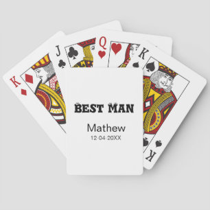 Trouwgetuige vrijgezellenfeest voeg naam datum toe pokerkaarten