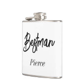 Trouwgetuige Zwart Wit Trouw Bruidegom Heupfles (Links)